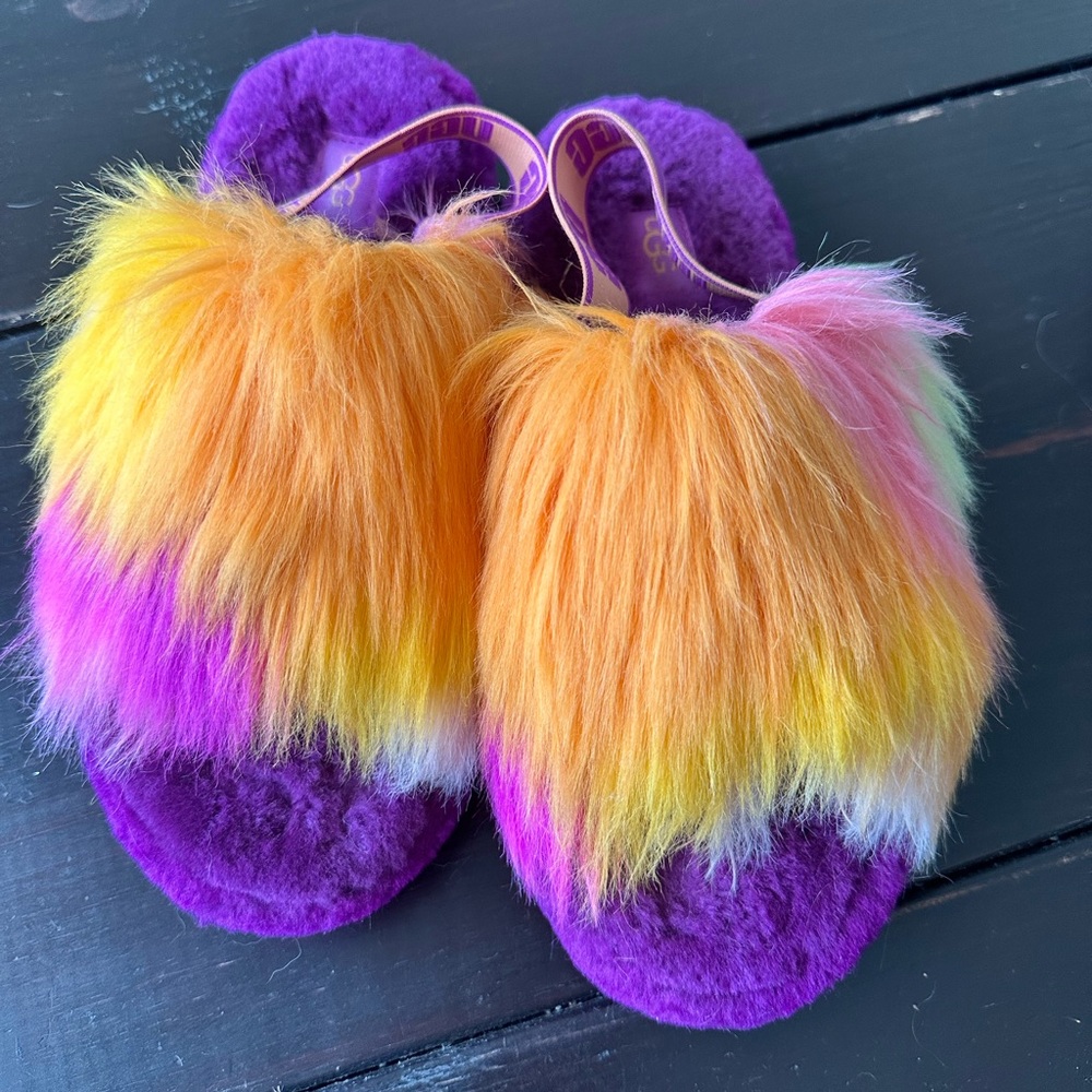 Colorful Furry UGG slippers